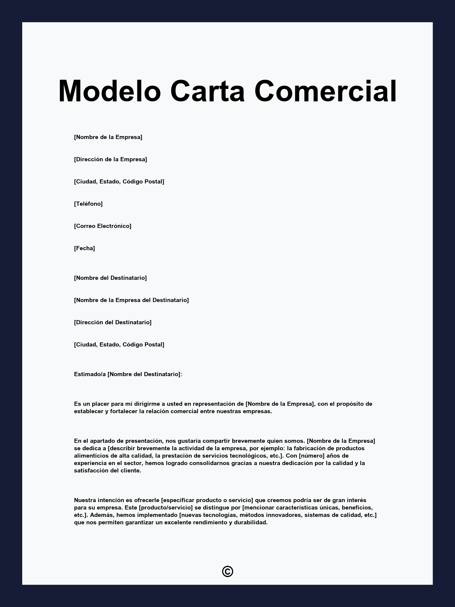 Modelo Carta Comercial